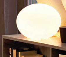 Sphera, lampada in vetro bianco satinato