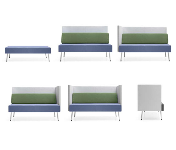 Molteplici soluzioni di arredo: la panca, il divano open, fianchi asimmetrici